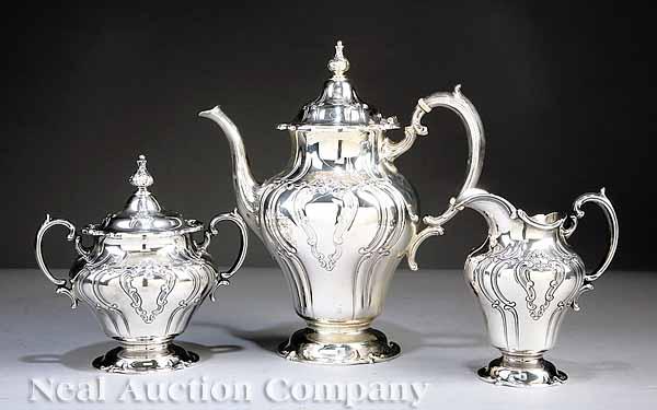 Appraisal: A Gorham Sterling Silver Three Piece Tea Service date symbol