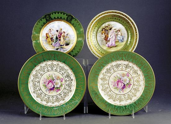 Appraisal: Collection of porcelain plates eleven Rosenthal apple green and floral