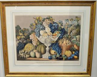 Appraisal: Currier Ives American Autumn Fruits hand colored lithograph marked lower