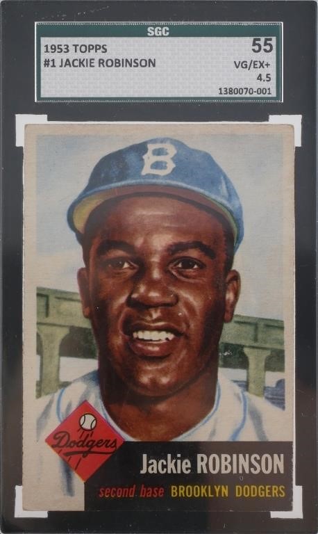 Appraisal: TOPPS JACKIE ROBINSON SGC GRADED Topps Jackie Robinson Brooklyn Dodgers