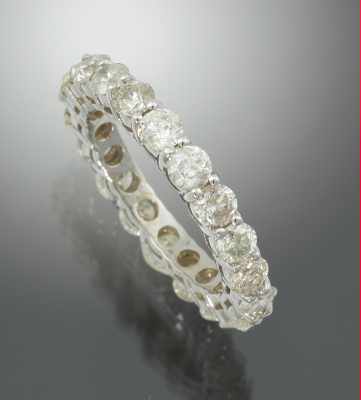 Appraisal: A Ladies' Diamond Eternity Ring Total Carat k white gold