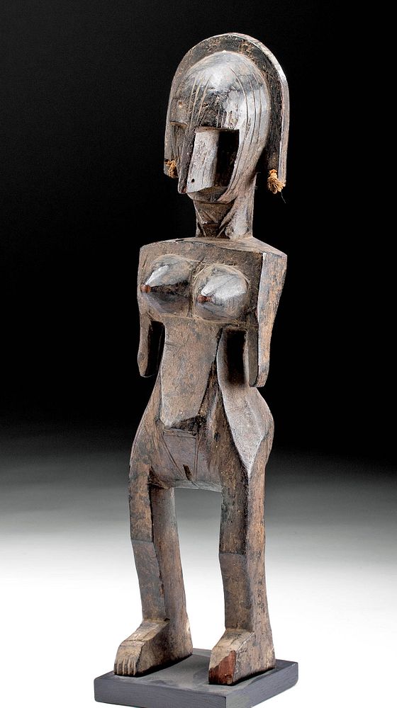 Appraisal: Mid th C Dogon Wood Standing Female Figure West Africa