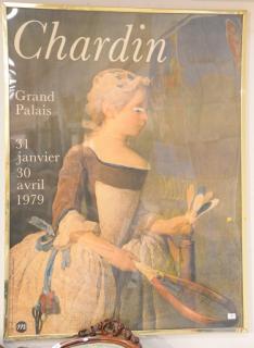 Appraisal: Chardin Jean Baptiste Grand Palais lithograph poster sight size x