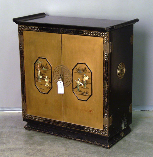 Appraisal: Japanese painted liquor cabinet h w