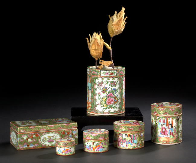 Appraisal: Group of Six Chinese Export Porcelain Articles late th early