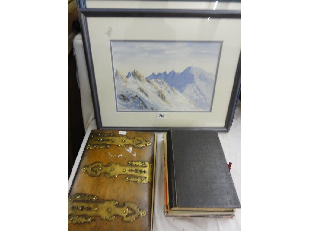 Appraisal: A pair of watercolours of Alpine views with mountaineers signed