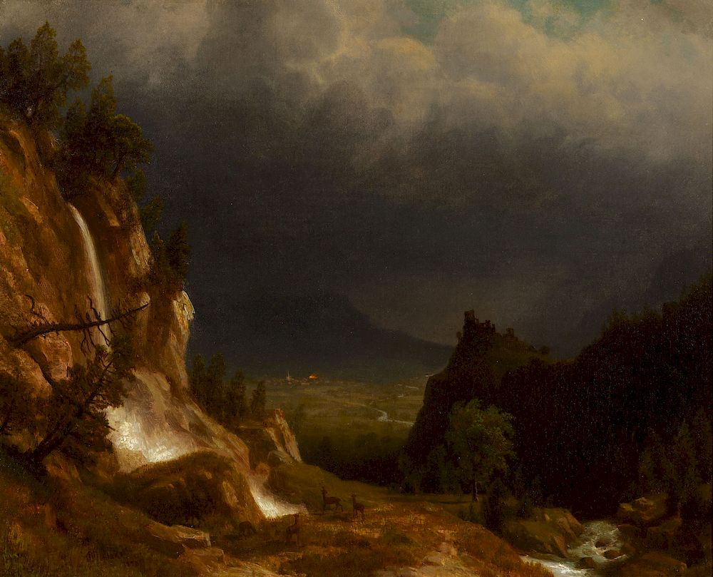 Appraisal: Albert Bierstadt - Evening in the Mountains Exclusive on Bidsquare