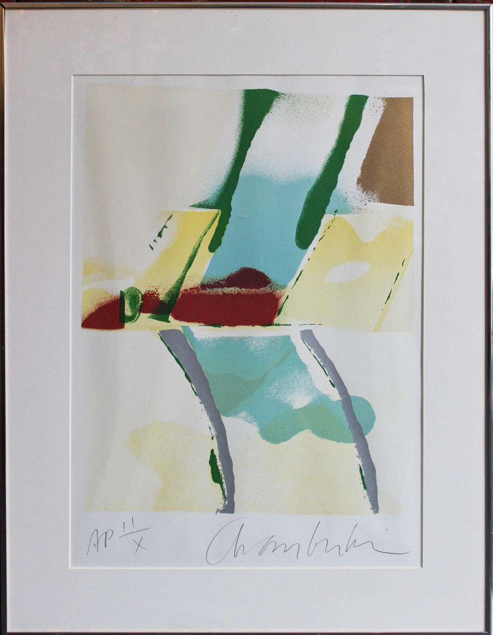 Appraisal: JOHN ANGUS CHAMBERLAIN AMERICAN - FOUR ABSTRACT PRINTS- FROM THE