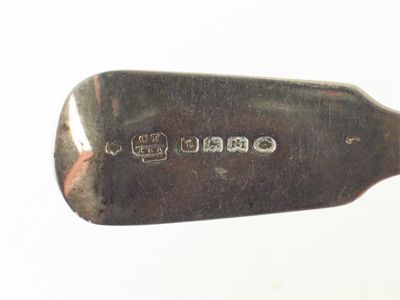 Appraisal: A William IV provincial fiddle tablespoon initialled CT maker's mark