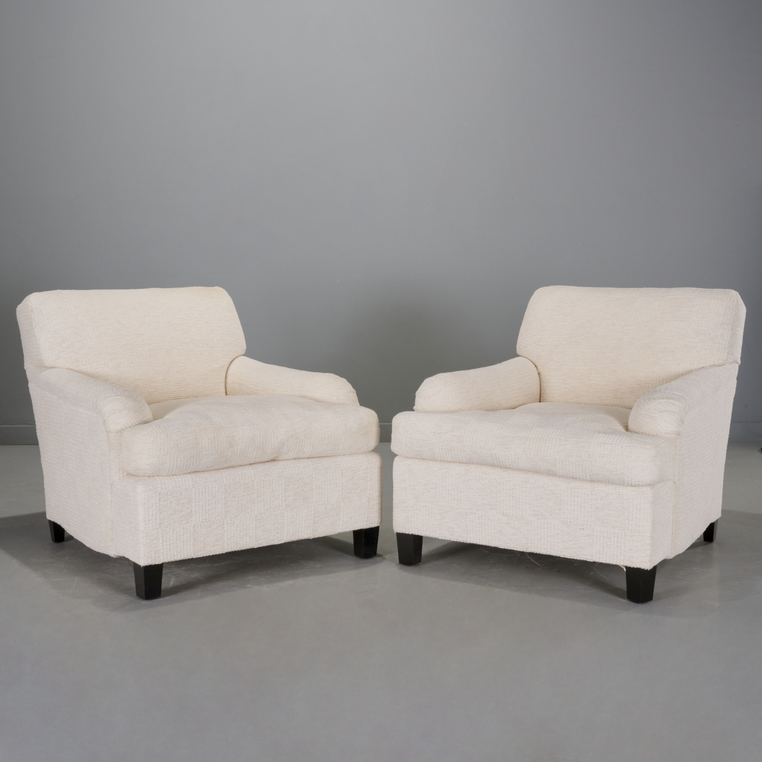 Appraisal: PAIR JM FRANK AFTER CLUB CHAIRS PETER MARINO th c