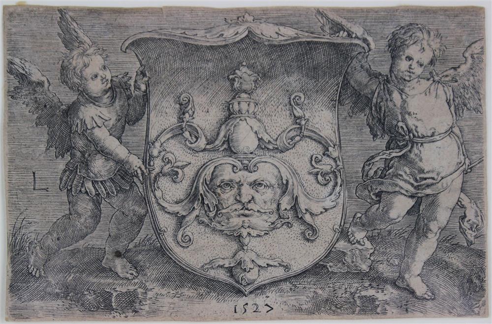 Appraisal: LUCAS VAN LEYDEN DUTCH - PUTTI HOLDING UP A COAT