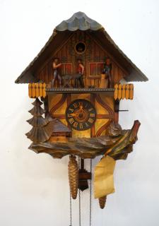 Appraisal: Cuckoo Clock Cuckoo Clock A mid th C automaton cuckoo