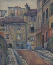 Appraisal: Ingold Continental circa Parisian Street Scene Watercolor on paper A