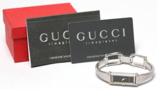 Appraisal: Gucci Cased L Lady's Bracelet Watch Stainless steel Swiss movement