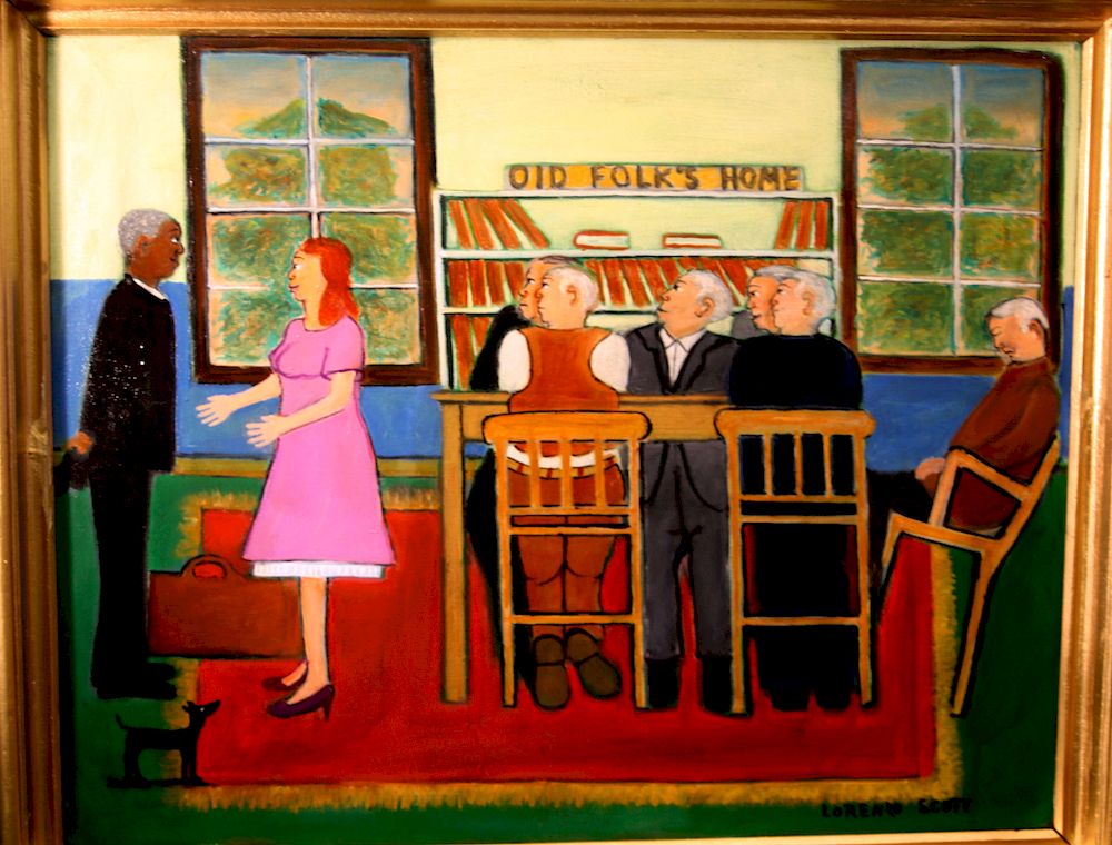 Appraisal: Outsider Art Lorenzo Scott Old Folks Home Scott Lorenzo b