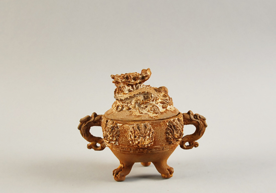 Appraisal: Chinese Export Cast Iron Censer raised on paw feet with