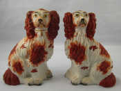 Appraisal: A pair of th century well modelled and painted Staffordshire