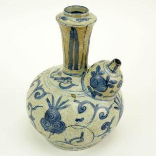 Appraisal: th Century Persian Blue and White Spouted Vessel th Century