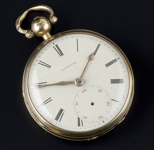 Appraisal: An ct gold open face pocket watch the circular enamel