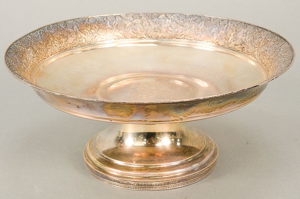 Appraisal: Tiffany Co sterling silver compote having borders of bunches of