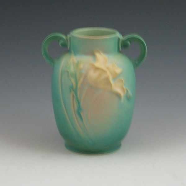 Appraisal: Roseville Poppy vase in green Marked Roseville - '' Mint