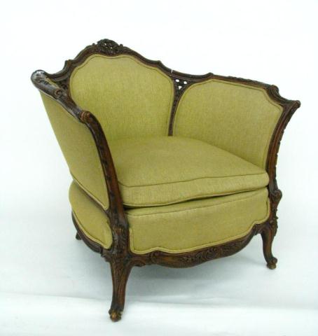 Appraisal: Vintage French Style Grand Rapids Chair pierce carved '' high