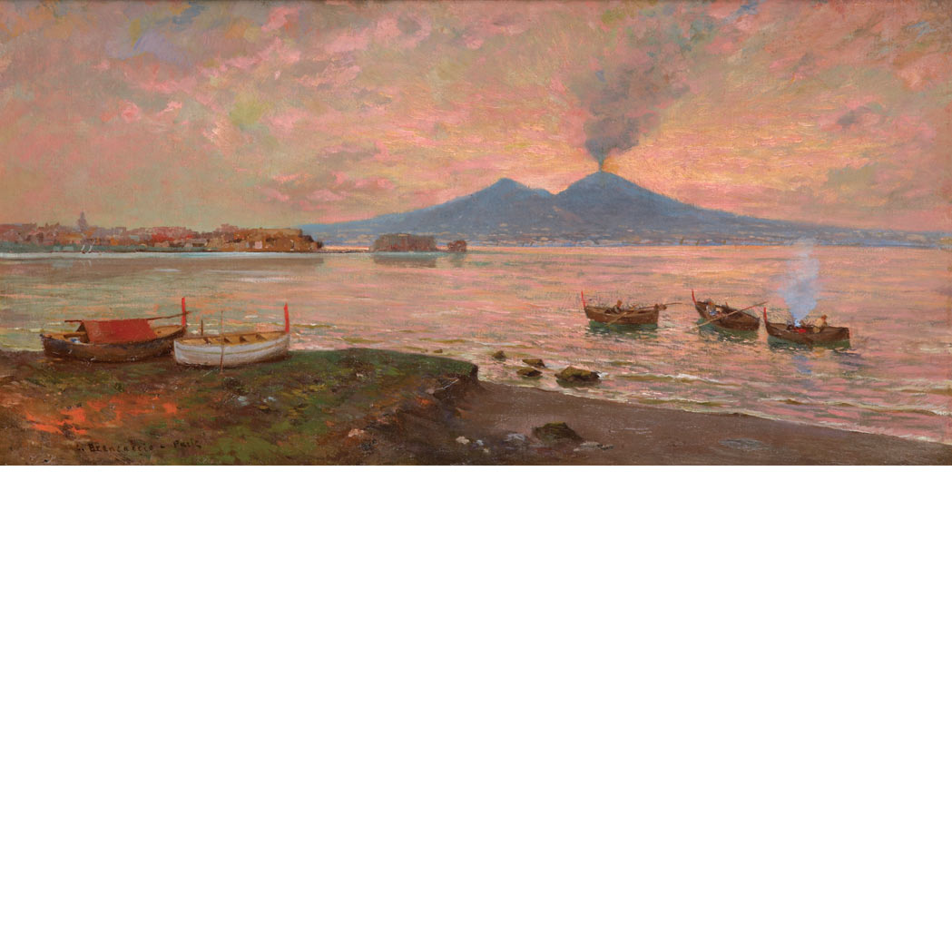 Appraisal: Carlo Brancaccio Italian - Vesuvius Sunrise Signed C Brancaccio and