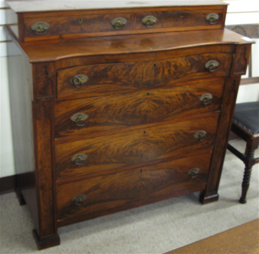 Appraisal: EMPIRE MAHOGANY CHEST OF DRAWERS American second quarter of the