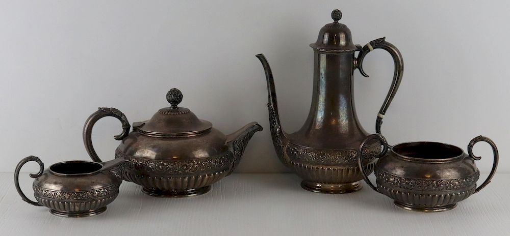 Appraisal: STERLING Pc Tiffany Co Sterling Tea Service Late th century