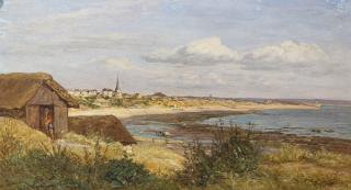 Appraisal: Painting Eugene Boudin Eug ne Boudin French - Beach Scene