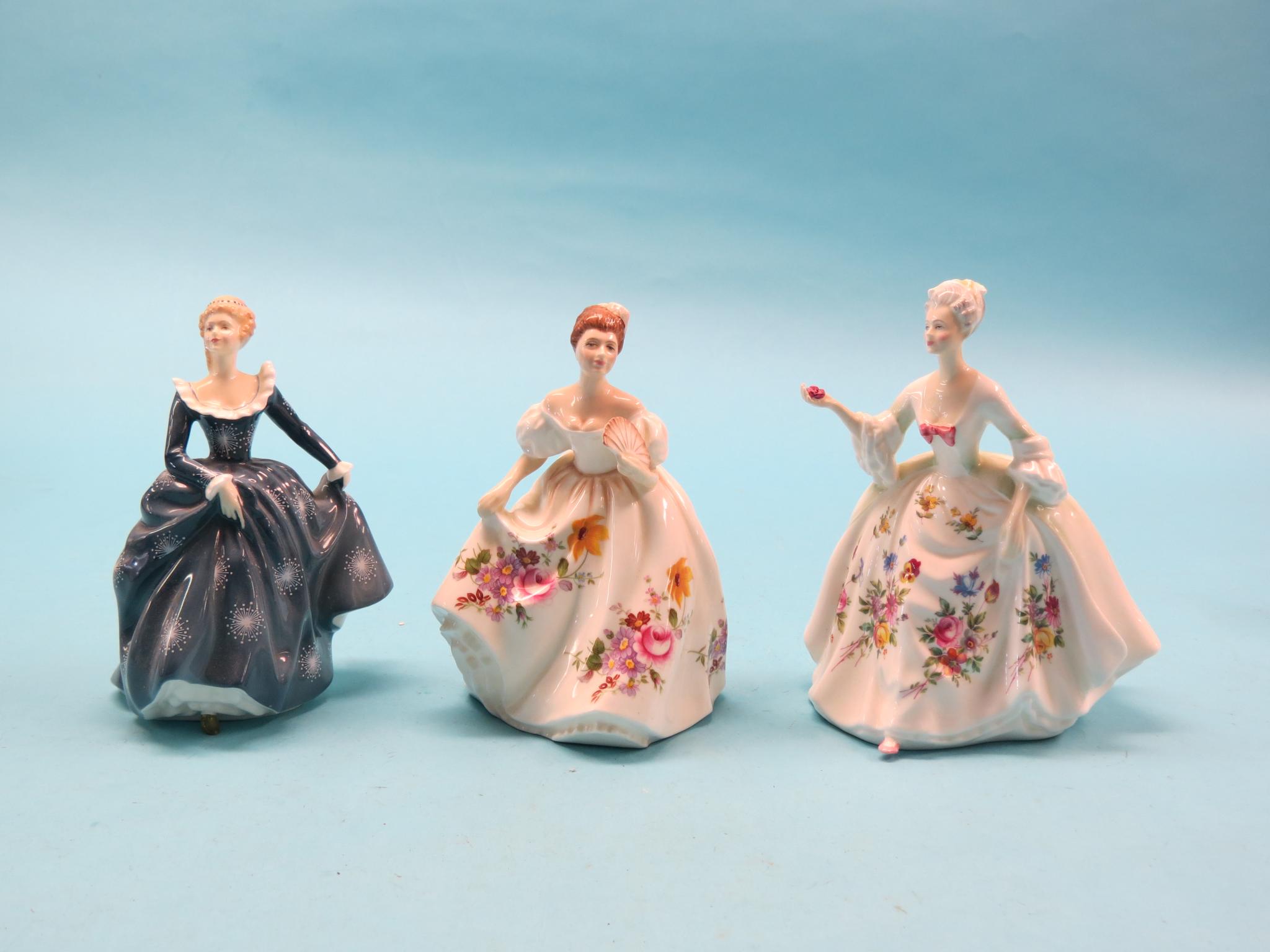 Appraisal: Three Royal Doulton bone china figures Fragrance HN Diana HN