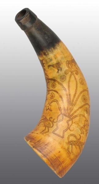 Appraisal: Powder Horn Description Etches with animals and people Condition Excellent