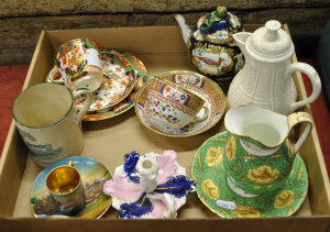 Appraisal: A small box of decorative china including a Copeland trio