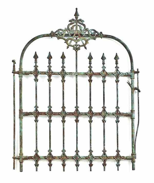 Appraisal: Painted cast iron Buckeye gate late th c h w