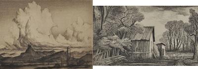 Appraisal: A Collection of Two Miniature Framed Etchings Peirce Nason The