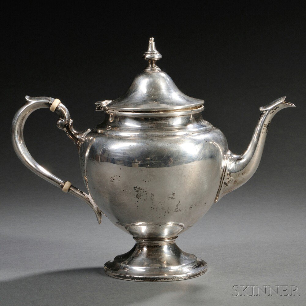 Appraisal: Gorham Sterling Silver Teapot Providence Rhode Island urn-form with a