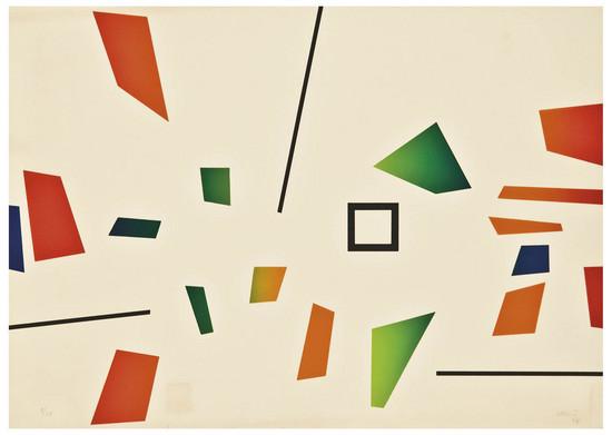 Appraisal: Gunther Gerzso - Homenaje a Casimiro Lithograph printed in colors