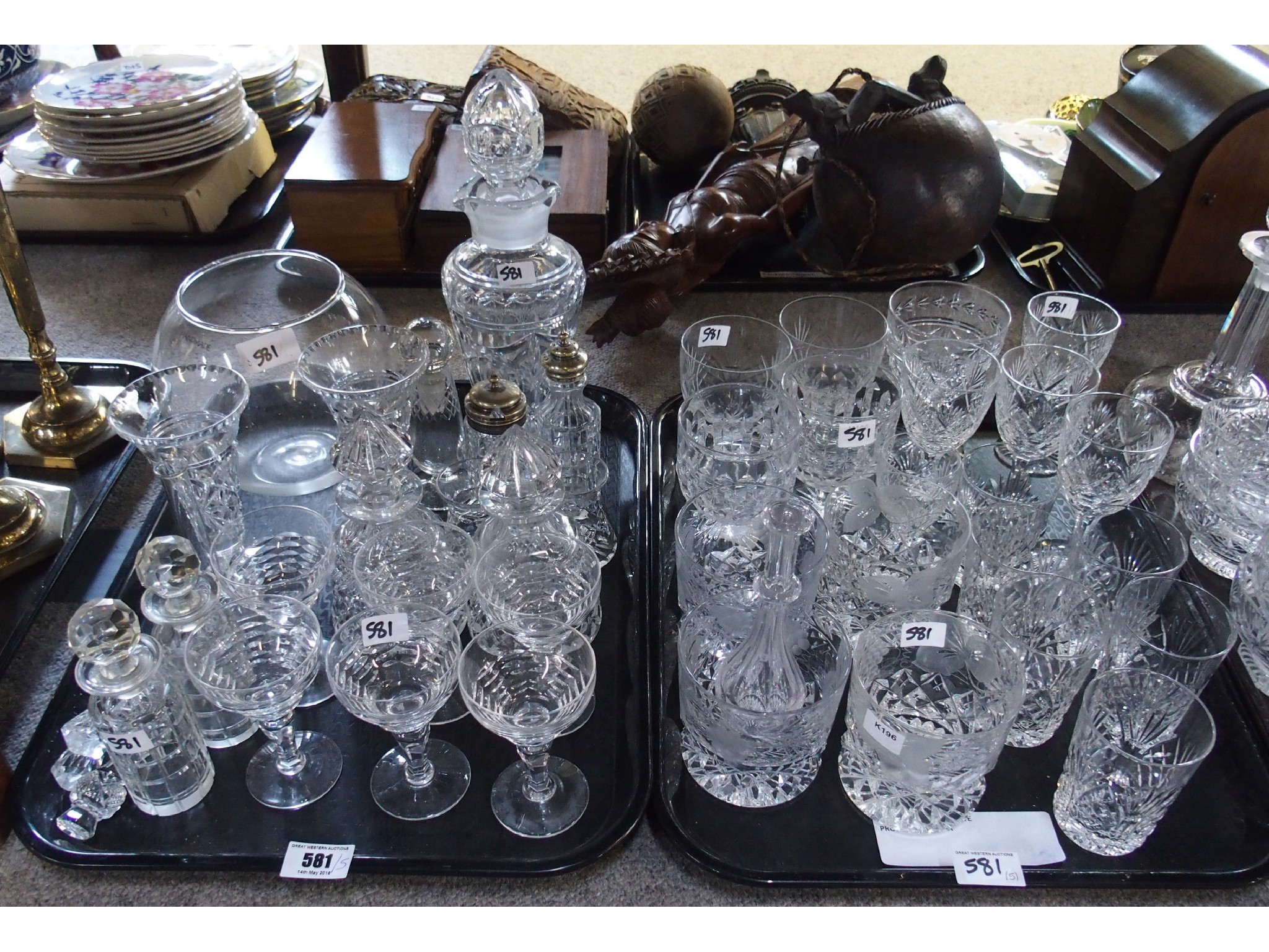 Appraisal: Assorted cut glass and crystal including Edinburgh drinking glasses Webb