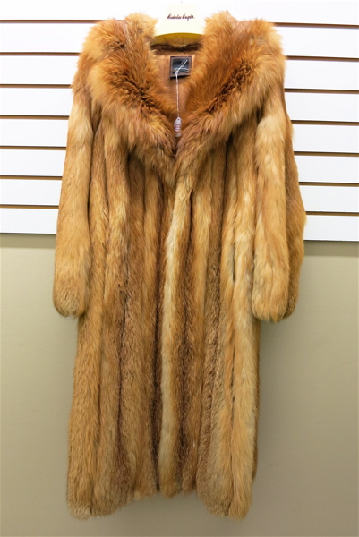 Appraisal: LADY'S FULL LENGTH RED FOX FUR COAT having two exterior