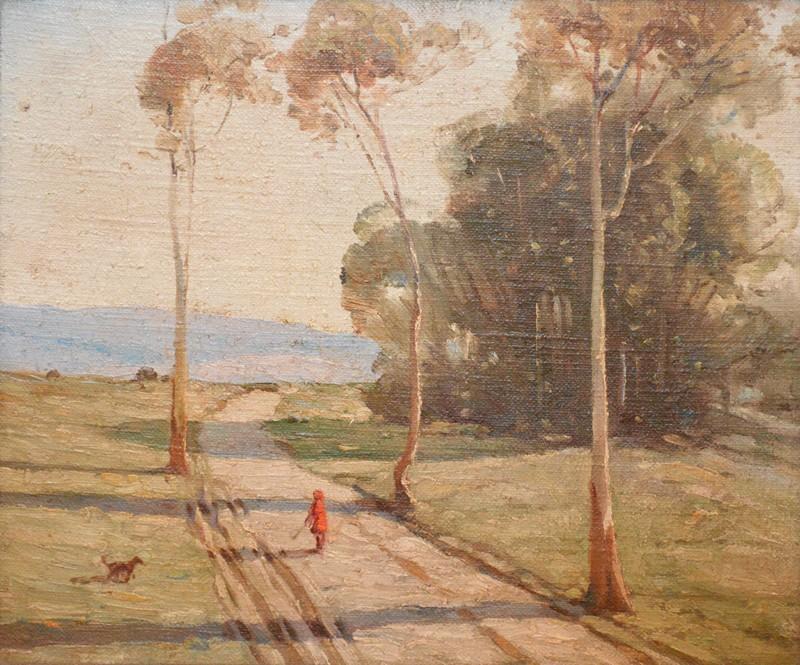 Appraisal: GRANVILLE DUNSTAN PATHWAY TO THE SEA OIL ON CANVASBOARD X