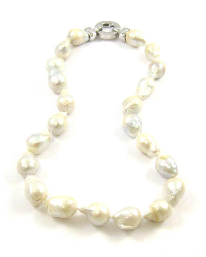 Appraisal: CHOKER LENGTH BAROQUE PEARL NECKLACE inches in length and strung