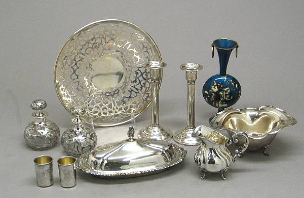 Appraisal: A group of assorted silver and plated items etc Comprising