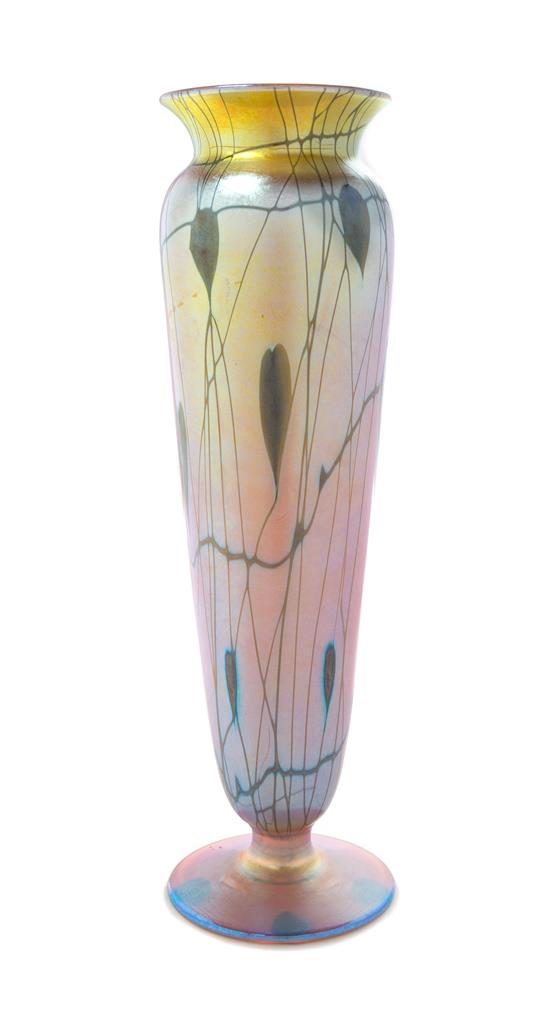 Appraisal: Sale Lot A Durand Iridescent Glass Vase of baluster form