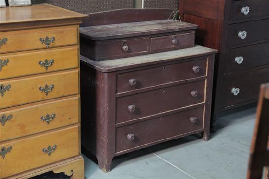 Appraisal: CHEST OF DRAWERS Early dovetail constructed chest having two over