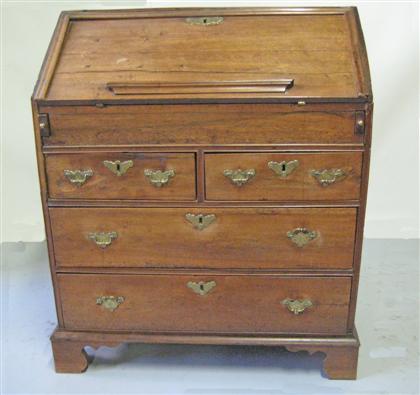 Appraisal: William and Mary walnut slant front desk th century