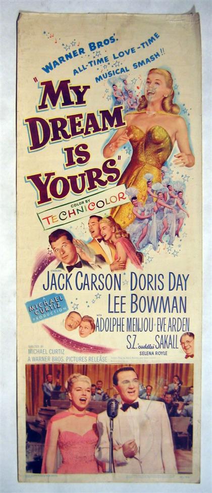 Appraisal: pieces Movie Posters Doris Day Musicals My Dream is Yours