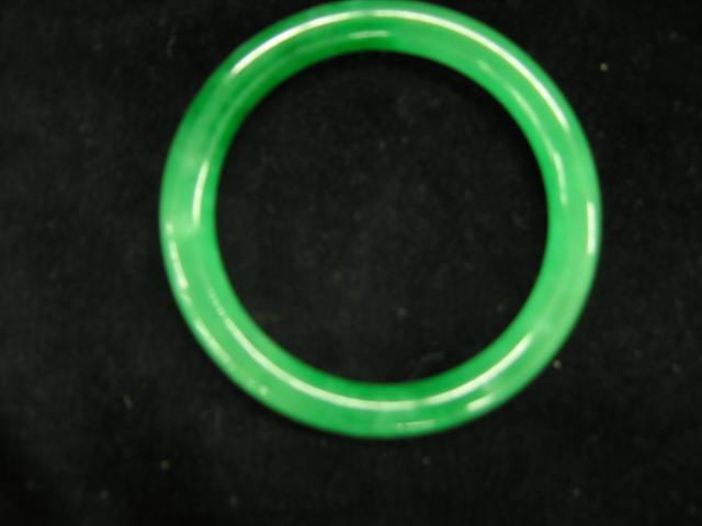 Appraisal: Jade Bangle Bracelet rich mottled green