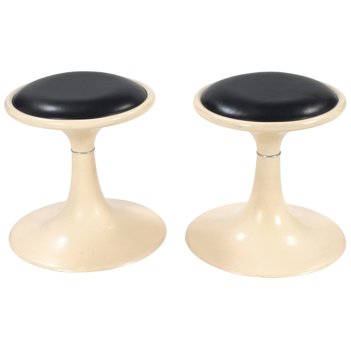 Appraisal: Jon Hall stools pair by Jondel Manufacturing Co Venice CA