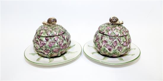 Appraisal: Sale Lot A Set of Artichoke Plates and Bowls comprising