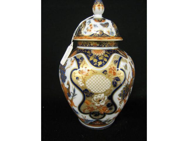 Appraisal: Kaiser Porcelain Ginger Jar Imari style decoration butterfly pheasants tall